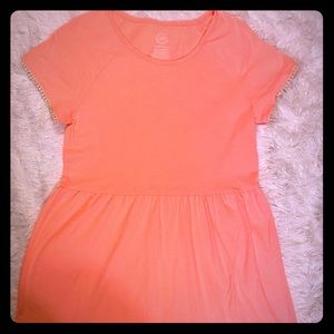 NEW NEVER worn Girls Peach Cotton Dress
